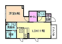 間取図画像 1LDK