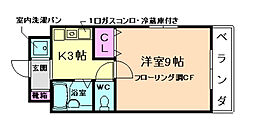 T'sビル 1Kの間取図画像