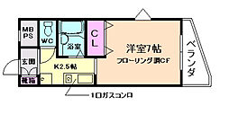 マンション豊島 1Kの間取図画像