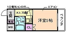 武藤マンション 1Kの間取図画像
