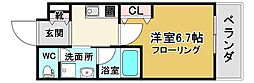 ウェルスクエア池田井口堂 1Kの間取図画像