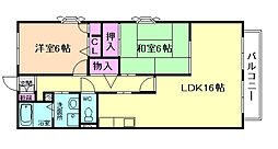 ガーデンハイツ 2LDKの間取図画像