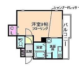 ビラ・シエル 1Kの間取図画像