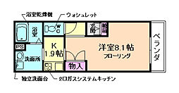 BellLumiere 1Kの間取図画像
