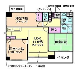 プリ・メゾン石橋 3LDKの間取図画像