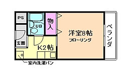 プチメゾン 1Kの間取図画像