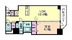 Osaka Metro御堂筋線 新大阪駅 徒歩10分の賃貸マンション 9階1LDKの間取り