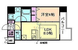 Osaka Metro御堂筋線 新大阪駅 徒歩5分の賃貸マンション 6階1LDKの間取り