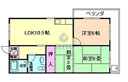 ラ・カーサ上野西 3LDKの間取図画像