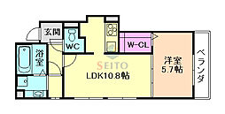 トレンタトレ豊中 1LDKの間取図画像