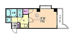 セレージャ桜塚 1Kの間取図画像