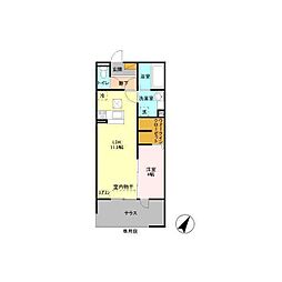 アユメノ 1階1LDKの間取り