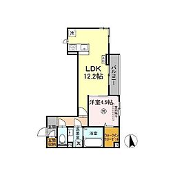 Serenvita　east(セレウィータ　イースト) 3階1LDKの間取り