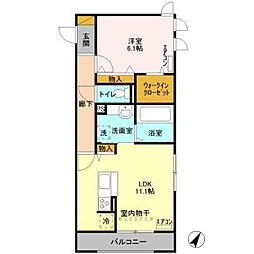 アユメノ 3階1LDKの間取り