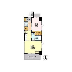 フロンティア・コンフォート研究学園 3階1LDKの間取り