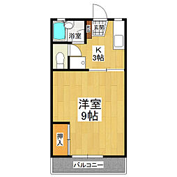 ザ・ドリーム　II 2階1Kの間取り