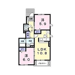 プログレス2 2LDKの間取図画像