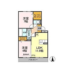 エミネンスMA 2LDKの間取図画像