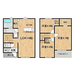 LIVELE　FINEつくば市高見原 1階3LDKの間取り