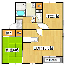 ヴィラ・エトレンヌ2C 2LDKの間取図画像