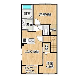 パル　ヤマニ 2階2LDKの間取り