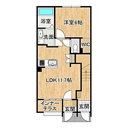 パル　ヤマニ 1階1LDKの間取り