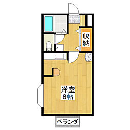ホープホームA ワンルームの間取図画像