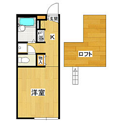サクセスヒルズ 1Kの間取図画像