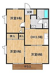 スプリング・セフィラ 3DKの間取図画像
