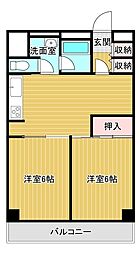 マンハイム佐貫A棟 2DKの間取図画像