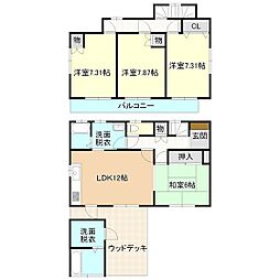 寺内藤田邸 4LDKの間取り