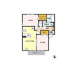 つくばエクスプレス みらい平駅 徒歩5分の賃貸アパート 1階2LDKの間取り