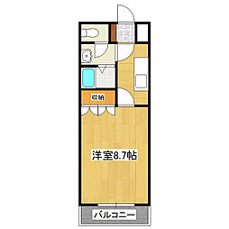 つくばエクスプレス みらい平駅 徒歩10分の賃貸アパート 1階1Kの間取り