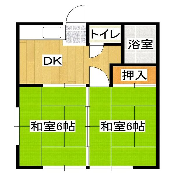 ハイツイナ 201｜茨城県つくばみらい市谷井田(賃貸アパート2DK・2階・34.71㎡)の写真 その2