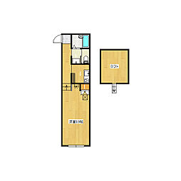 Maison藍 1Kの間取図画像