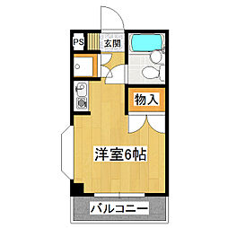 ラ・フォーレナミキ ワンルームの間取図画像