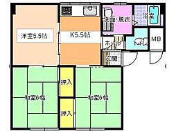 プライムコート武田 3Kの間取図画像