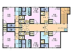 コーポ錦 1Kの間取図画像