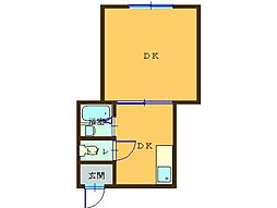 アドウェル光陽台 1Kの間取図画像