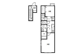 ル・メイユール売市 207号室 2階1SKの間取り