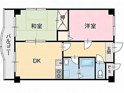 マックスマンション 2DKの間取図画像