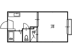 Estate城西 1Kの間取図画像