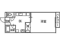 かぼちゃハウス 1Kの間取図画像