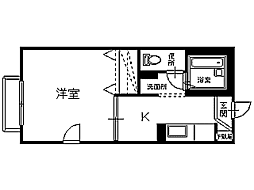 グランジA 1Kの間取図画像