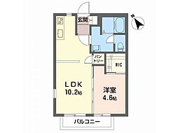 コートヴィレッジ 1LDKの間取図画像