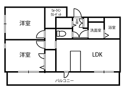 メゾン神明町 2LDKの間取図画像
