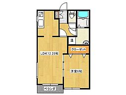 Solana(ソラーナ) 2階1LDKの間取り