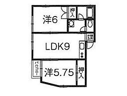 メゾンエトワール 2LDKの間取図画像