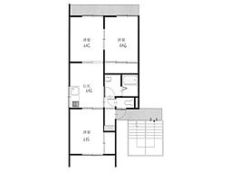 パレーシャル浪打 3DKの間取図画像