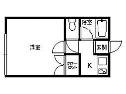 Dream House ココロ 2階1Kの間取り